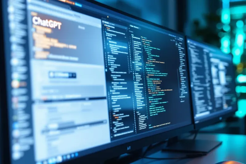 Code on a screen