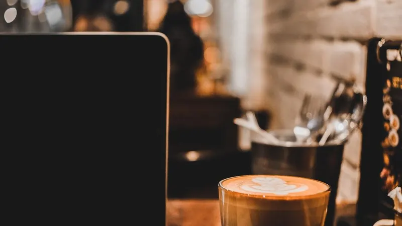 A laptop on a desk