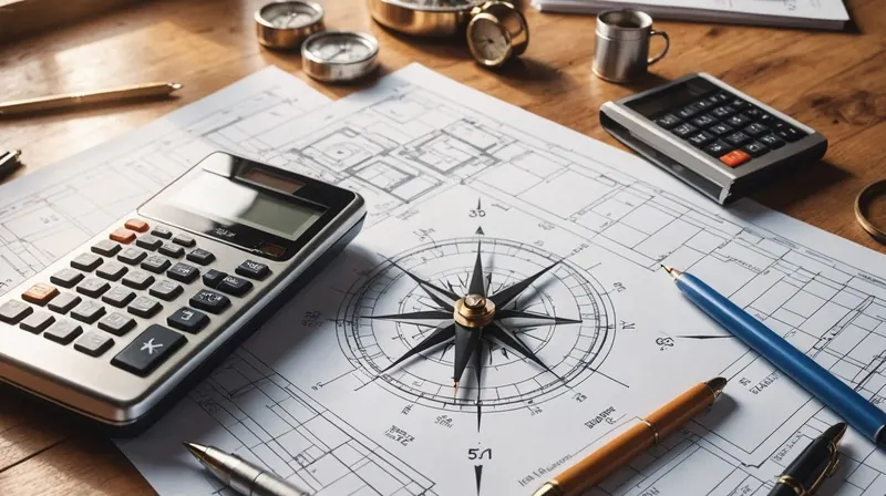 Plans and drawings spread on a desk