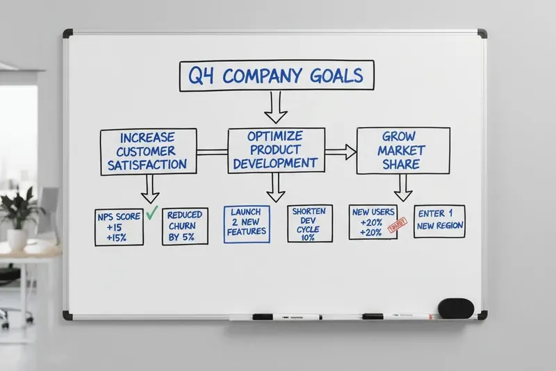 A diagram drawn on a whiteboard